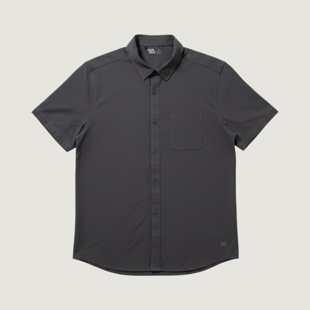 VRST Men's Size‎ Medium Short Sleeve Button Up Performance Stretch Polo NWOT